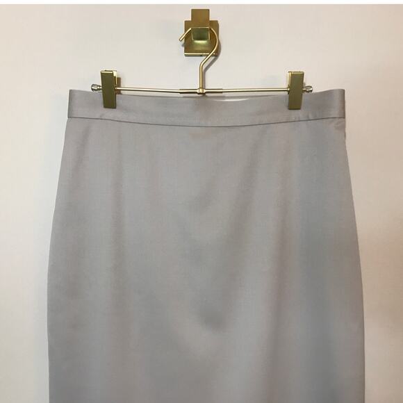 St. John Beige Wool Blend Pencil Skirt 8 - Picture 2 of 8